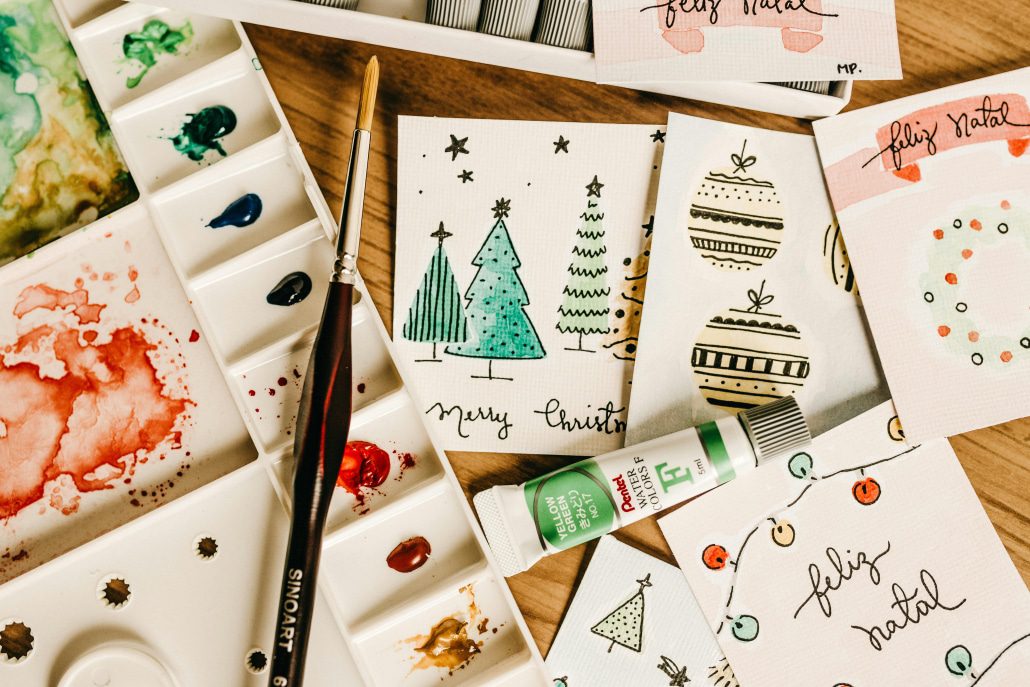 hand drawn christmas cards